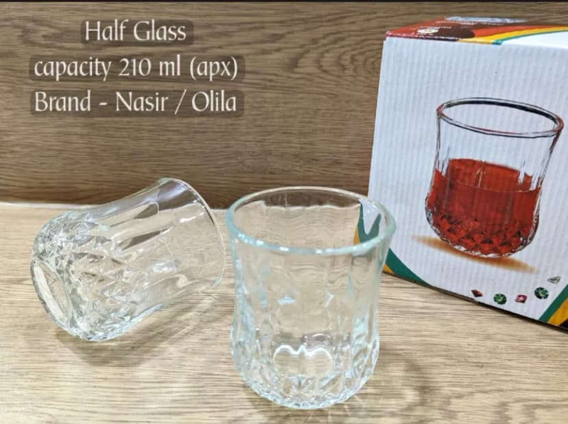 Image of 6 Pieces Drinking Glass Set Shorbot Glass 220MI Mnti43 Serve Refreshing Drinks With A Set Of Stylish Drinking Glasses