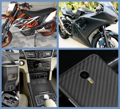 Sticker Black Carbon Fiber 18 3 Vinyl Wrap Texture 3D self adhesive DIY Decor Bike Motorcycle Car stickers