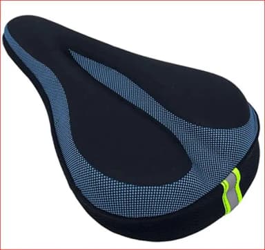 Gel Bike Saddle Cover Bike Seat Cushion Bicycle Cover and Reflective Safety Strap Extra Soft Mountain Cycling Seat Cover Bicycle Accessories
