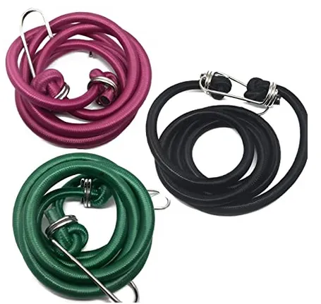 High Strength Motorcycle Saddles Belt Elastic Bungee, Shock Cord Cables, Luggage Tying Rope with Hooks thumbnail 1
