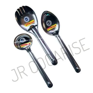 Serving Spoon Set Rice Spoon Curry Spoon Pulse Spoon Stainless Steel 3 Pieces