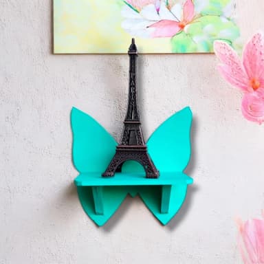 Butterfly Shape Wall Shelf Self Adhesive Punch Free Wall Decorative Shelf Stylist Home Decor Shelf Waterproof Premium Quality