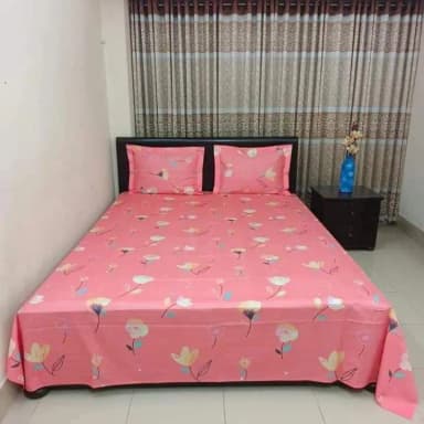 luxury panel cotton double size A twill panel bed sheet size 7 8 feet King size with two pillow cover