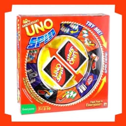 UNO Spin Card Board Game For Family Party Game Ages 6+ Boy child Girl Toy Gift Thumbnail 1