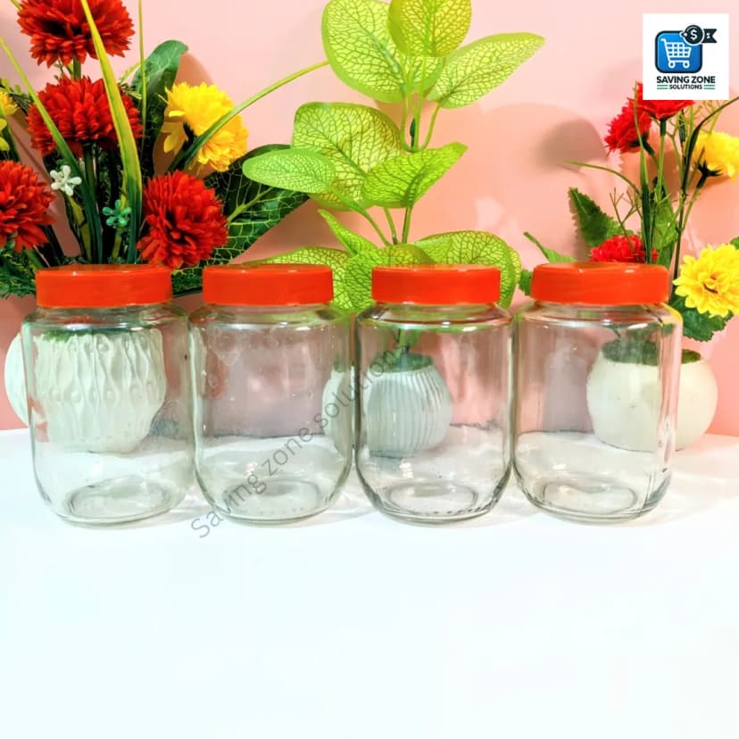 Image of Elegant 500 ml Glass Jar Glass Jar for Kitchen Glass Jar Container Premium Storage Preservation Jar Food Storage Glassware