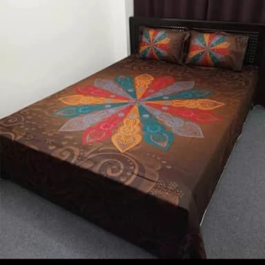 Eid special New panel bed sheet with two pillow cover size 7 5 8 1 feet King size