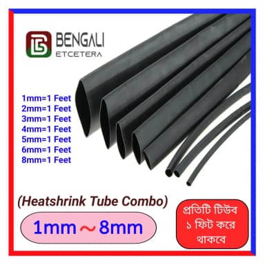 Heatshrink Tube 1mm to 8mm Combo Pack