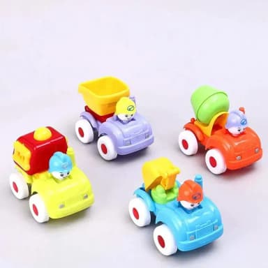 4 Pcs Construction Car Set Toy Multicolor For Kids 1 Set