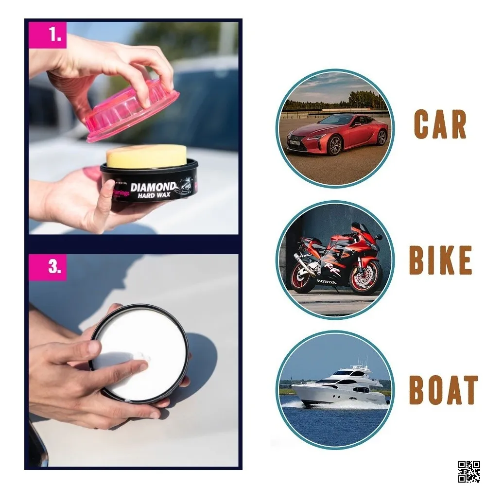 Flamingo Polish Wax for Longest lasting High gloss Shine of for Motorbike Car 5