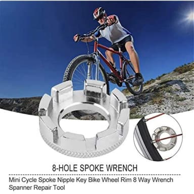 Cycle Spoke Nipple Key Bike Wheel Rim 8 Way Wrench Spanner Repair Tool Bicycle Accessories