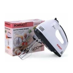 Scarlett 150 Watt Electric Egg Beater Cream Mixer 5 Speed Control Sweep Kitchen Utensils with 4 Stirrers Thumbnail 4