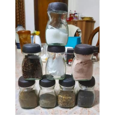 Glassware Food Jar Food Container Jar lid Multicolour 6pcs 120ml