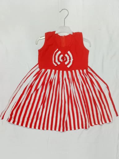 red white stylish baby dress