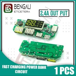 LED Dual USB 5V 2 4A Micro Type C USB Mobile Power Bank 18650 Charging Module Lithium Battery Charger Board Circuit Protection Thumbnail 1