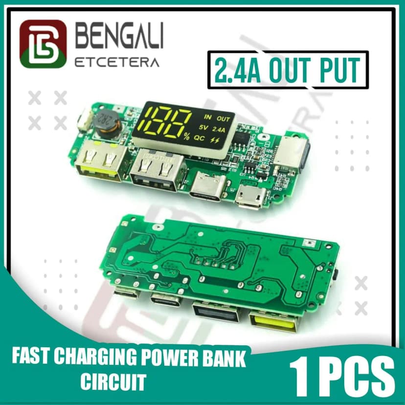 Image of LED Dual USB 5V 2 4A Micro Type C USB Mobile Power Bank 18650 Charging Module Lithium Battery Charger Board Circuit Protection