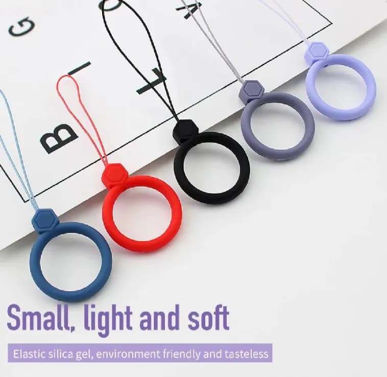 Image of Silicone Circle Finger Ring Buckle Mobile Phone Ring Holder Simple Short Case Lanyard Phone Ring Finger Grip