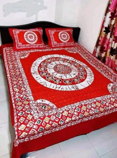 Unveil the New Comfort Cotton Double Size Twill Panel Bedsheet 7 5x8 5 ft Set with Two Pillow Covers Embrace King Size Luxury and Style