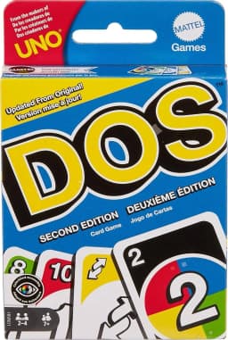 Mattel Games Uno DOS 2nd Edition Board Game 110 Cards Thumbnail 1