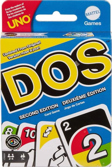 Mattel Games Uno DOS 2nd Edition Board Game 110 Cards