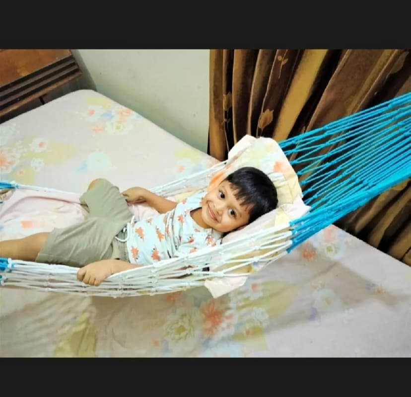 Image of Handmade Rattan Dolna Large Hanging Rope Swing Bed for Adults Babies Multi Purpose Traditional Dulna for Home Garden randomly selected