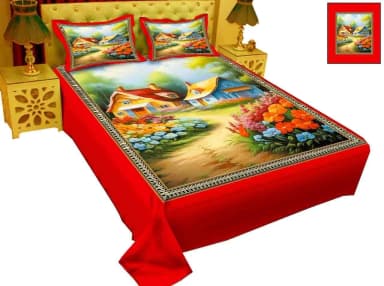 Digital home tax bed sheet size 7 5 8 5 King size with two pillow cover