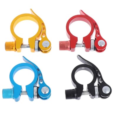 Aluminum Alloy Mountain Bike Seatpost Clamp Quick Release Cycling Seat Tube Clip Bicycle Accessories