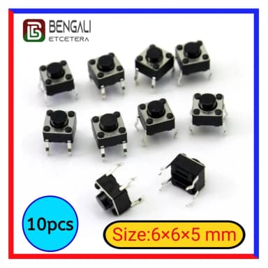 Momentary Tactile Push Button Switch 10 Pcs