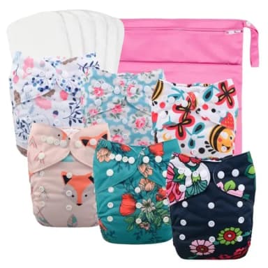2pcs pad Attach Washable Cloth Diaper Pant for Baby 0 18 month 1pcs