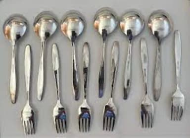 Steel Spoon Set Spoon Set Cutlery Set Stainless Steel Spoon Set 12 Pieces Tea Spoon 6 Pieces Fork Spoon 6 Pieces