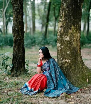 Batik Silk sare for women girls