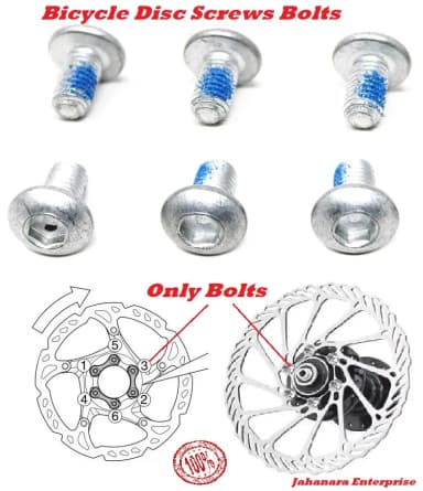 Bicycle Disc Screws Bolts Nuts Titanium Steel for Mountain Bike Road Bike Replacement Parts bicycle Accessories 6 pcs