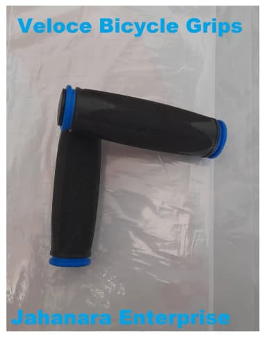 Veloce Bike Grips Mountain Bicycle Handle Handlebar Soft Rubber Multi colour 1 pair