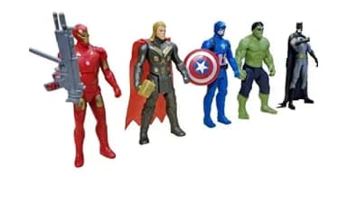 Retails Avengers Justice Hero Set of 5 Superheroes Hulk Captain America Thor Iron Man Antman Action Figures Toy for Kids