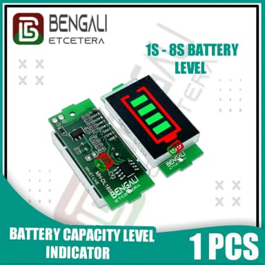 Battery Capacity 4 Digit Indicator Meter 3 7v 4 2v 1S 8s Battery Battery