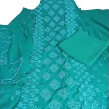 Indian Unstitched Fashionable Gorgeous Georgette Salwar Kamiz Three Piece Set Elevate Your Party Look with Elegance and Grace