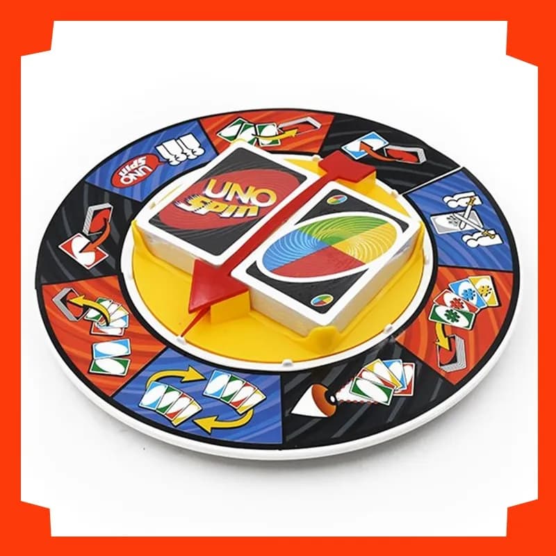 Image of UNO Spin Card Board Game For Family Party Game Ages 6+ Boy child Girl Toy Gift