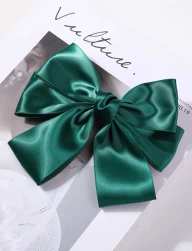 Handmade Big Bou Hair Clip Silk Material Large Size for Elegant Updos and Special Occasions