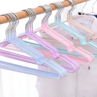 10 Pcs Non Slip Metal Hook Cloth Hangers For Delicate Fabrics Stylish Hangers