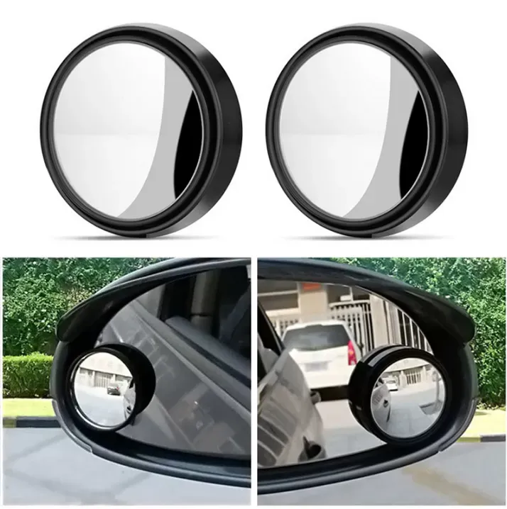 2pis Blind spot Mirror 360 Wide Angle Round HD Convex Mirror Car Vehicle Side Blind Spot Mirror Wide Rear View Mirror Small Round Mirror 3