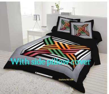 Luxurious Comfort Elevate Your Sleep Haven with Cotton Double Size Twill Panel Bed Sheet 7 5x8 5 ft King Size and Two Matching Pillow Covers