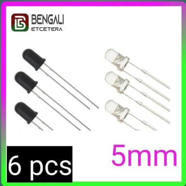 IR Transmitter Receiver 5mm 6pcs