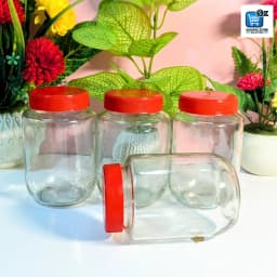 Elegant 500 ml Glass Jar Glass Jar for Kitchen Glass Jar Container Premium Storage Preservation Jar Food Storage Glassware Thumbnail 1