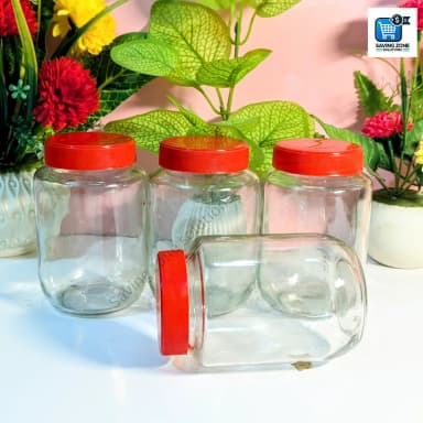 Elegant 500 ml Glass Jar Glass Jar for Kitchen Glass Jar Container Premium Storage Preservation Jar Food Storage Glassware