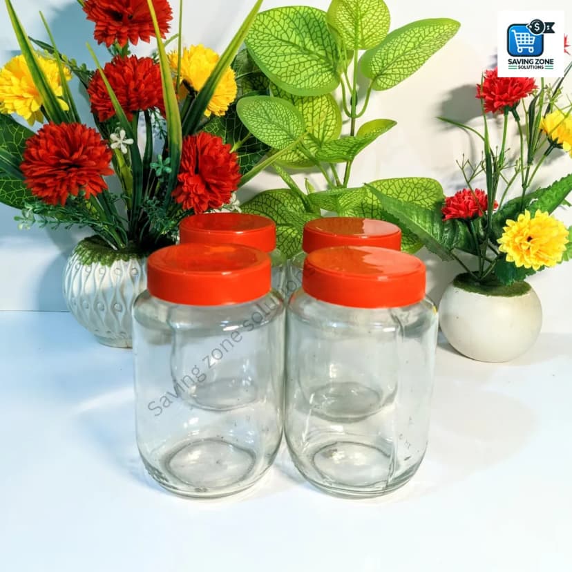 Image of Elegant 500 ml Glass Jar Glass Jar for Kitchen Glass Jar Container Premium Storage Preservation Jar Food Storage Glassware