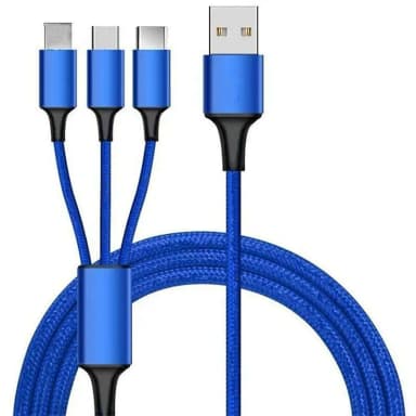 3 In 1 Fast Charging USB Charger Cable Fast Charging Data Transfer Compatible with Micro USB USB C Type C Devices