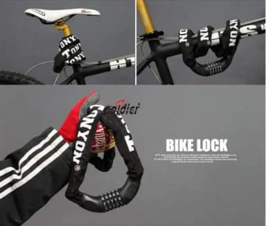 TonYon Five Digit Code Chain Lock Single Car Anti-Theft Lock Chain Lock Mountain Bike Anti-Theft Lock 90cm
