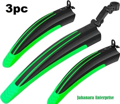 Bicycle Mudguard Downhill Type Green Colour Bicycle Accessories 3pcs