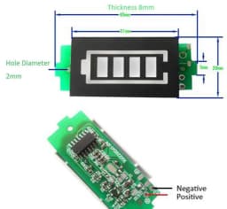 Battery Capacity 4 Digit Indicator Meter 3 7v 4 2v 1S 8s Battery Battery Thumbnail 3