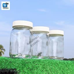 3 Pcs Good Quality 750ml Glass Jar for Kitchen Glass Jar Container Glassware Food Storage Jar with White Red Cap Thumbnail 3