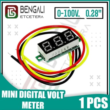 Mini Digital Voltmeter0 28 Inch 0 V 100V Voltage Tester Meter